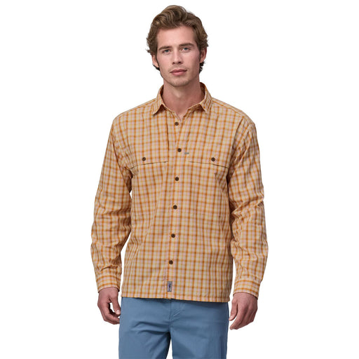 Patagonia Men's Island Hopper Shirt Long Sleeve Mirrored: Golden Caramel Image 02