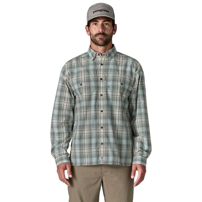 Patagonia Men's Long-Sleeved Island Hopper Shirt Longshore: Dyno White