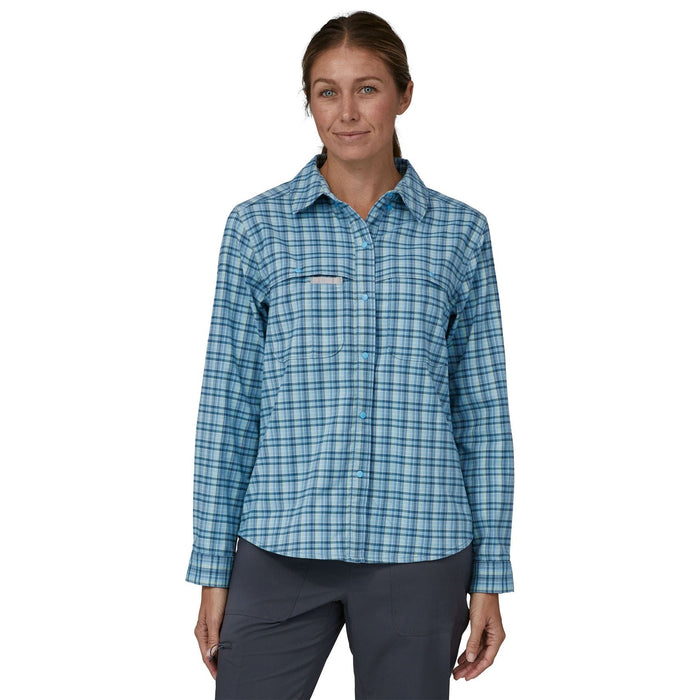 Patagonia Women's Early Rise Stretch Shirt Santa Cruz: Lago Blue Image 03