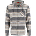 Simms Santee Flannel Hoody Black / Slate Blanket Stripe Image 01