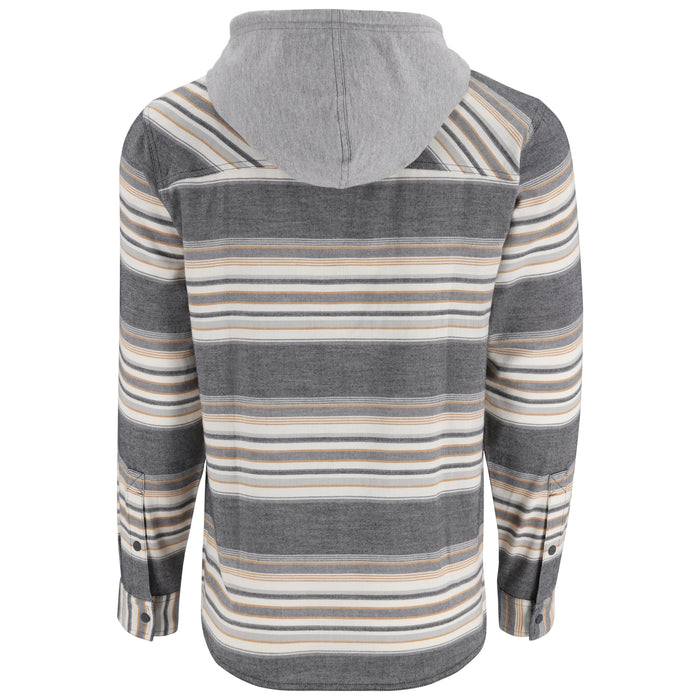 Simms Santee Flannel Hoody Black / Slate Blanket Stripe Image 02