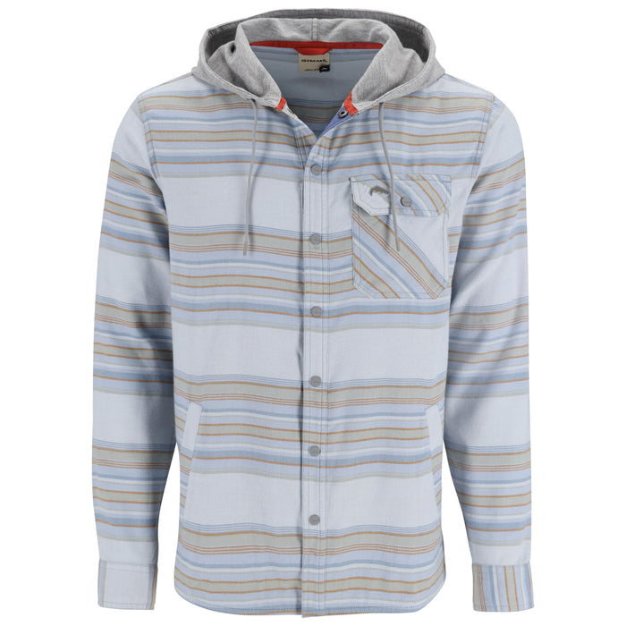 Simms Santee Flannel Hoody White / Pale Pine Blanket Stripe Image 01