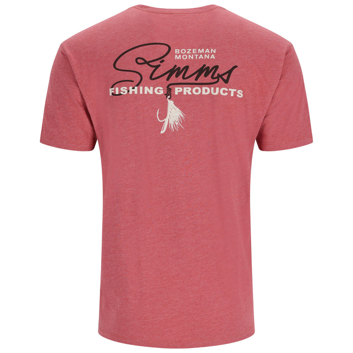 Simms Script Line T-Shirt Red Clay Heather Image 01