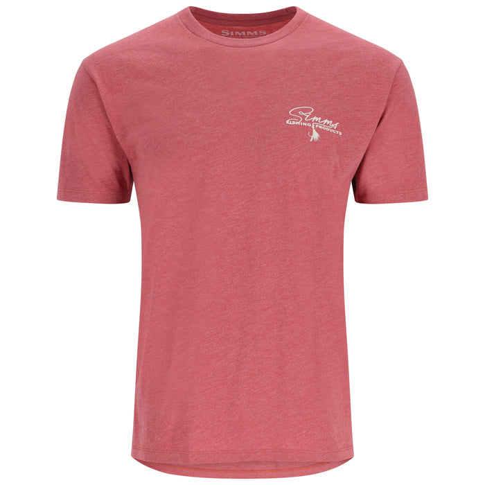 Simms Script Line T-Shirt Red Clay Heather Image 02