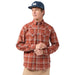 Stio Men's Junction Midweight Flannel Shirt Fired Brick Plaid Image 03