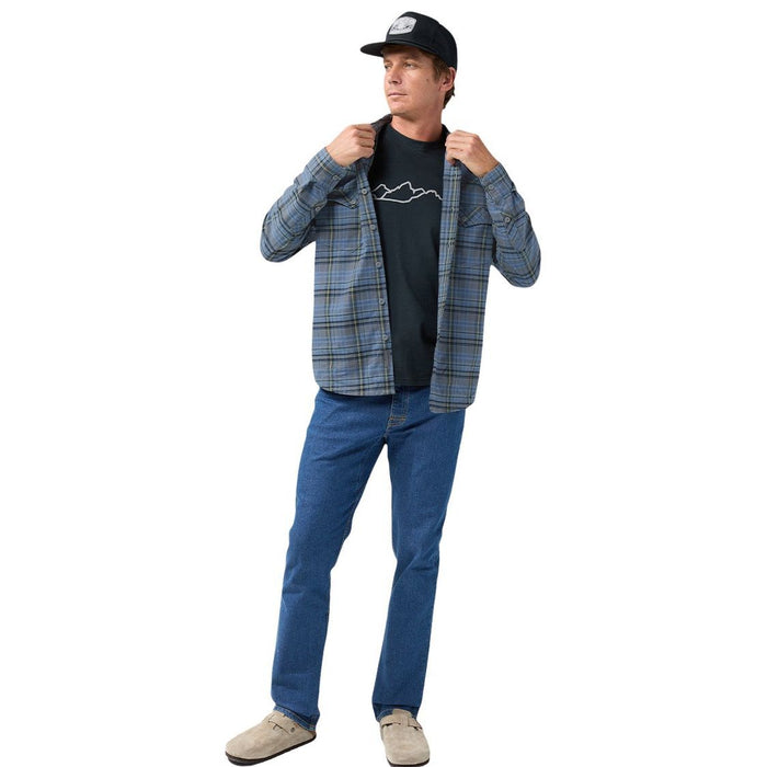 Stio Men's Junction Midweight Flannel Shirt Stormy Weather Plaid Image 03