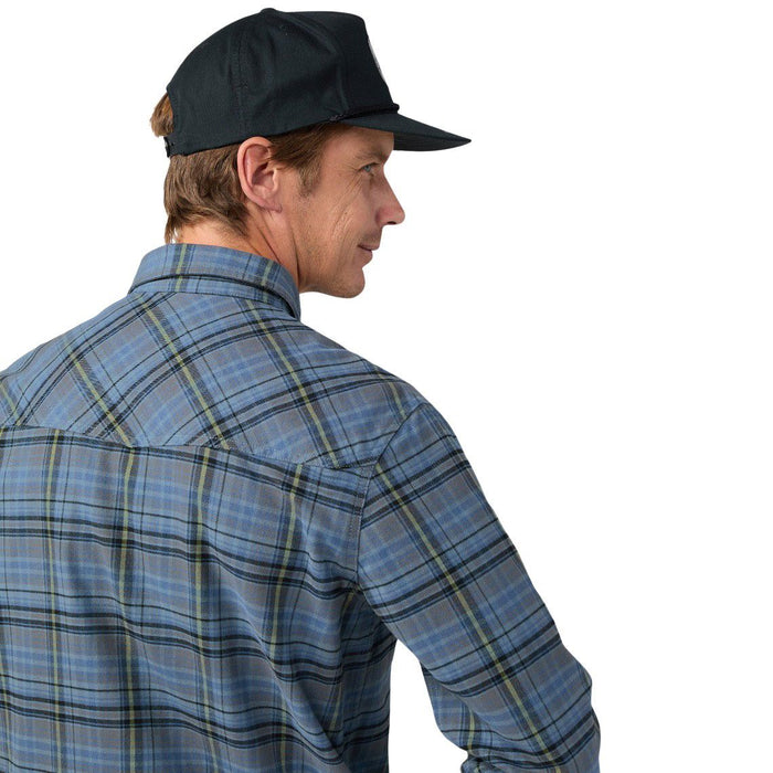 Stio Men's Junction Midweight Flannel Shirt Stormy Weather Plaid Image 06