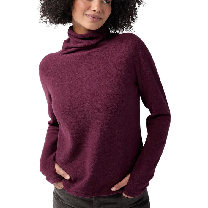 Stio Women's Turpin Fleece Funnel Neck Aubergine Image 04