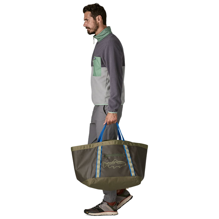 Patagonia Black Hole Gear Tote Basin Green with Fitz Trout Image 02