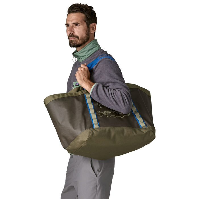 Patagonia Black Hole Gear Tote Basin Green with Fitz Trout Image 04