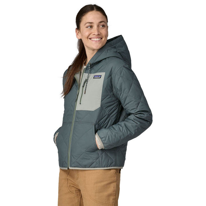 Patagonia Women's Diamond Quilted Bomber Hoody Nouveau Green / XL