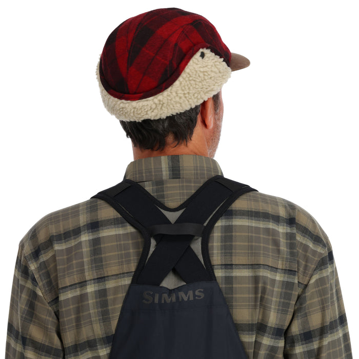 Simms Coldweather Cap Red Buffalo Plaid Image 05