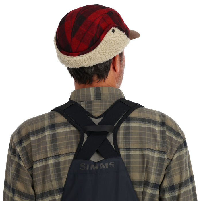 Simms Coldweather Cap Red Buffalo Plaid Image 05