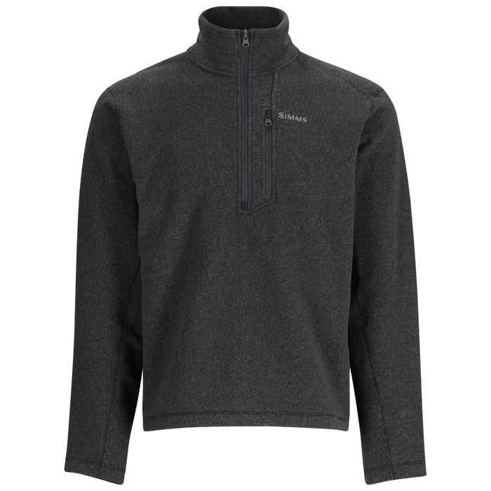 Simms Rivershed Half Zip Black Heather Image 01