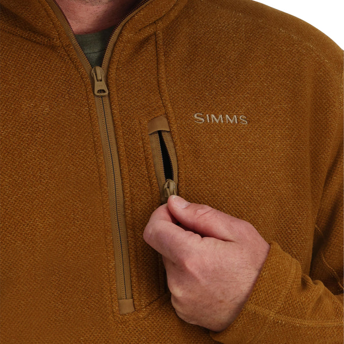 Simms Rivershed-Half Zip Cobia Heather Image 05