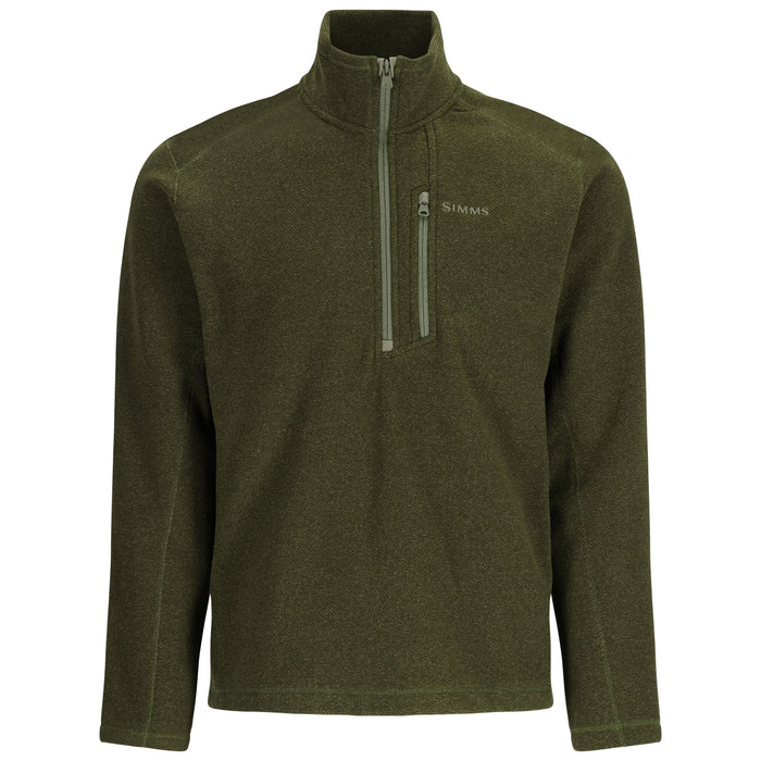 Simms Rivershed Half Zip Riffle Heather Image 01