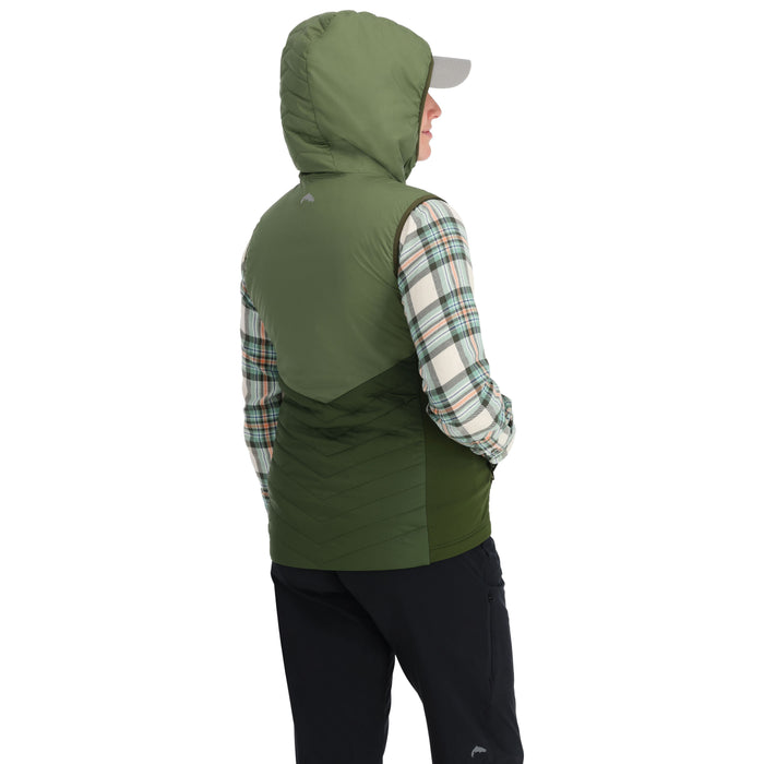 Simms Women's Fall Run Hybrid Hooded Vest Dark Clover / Riffle Green Image 03