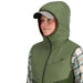 Simms Women's Fall Run Hybrid Hooded Vest Dark Clover / Riffle Green Image 04
