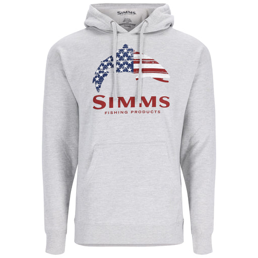 Simms Wooden Flag Trout Hoody Grey Heather Image 01