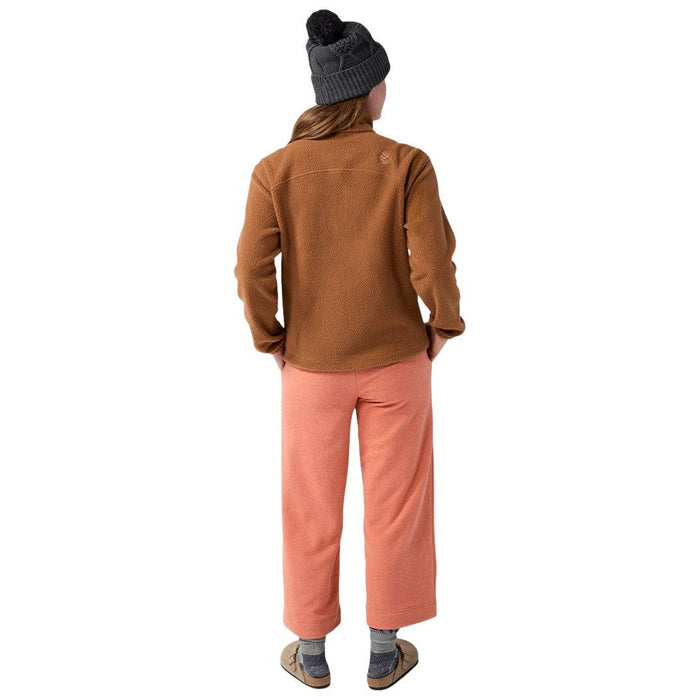 Stio Women's Rawlins Shearling Fleece Pullover Mustang / Cedar Blush Image 03