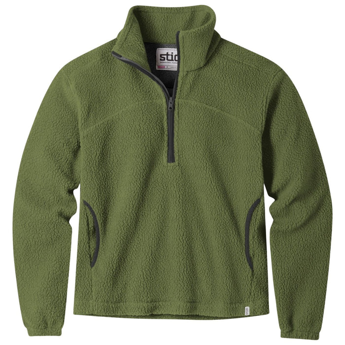 Stio Women's Rawlins Shearling Fleece Pullover Pine Forest Image 01