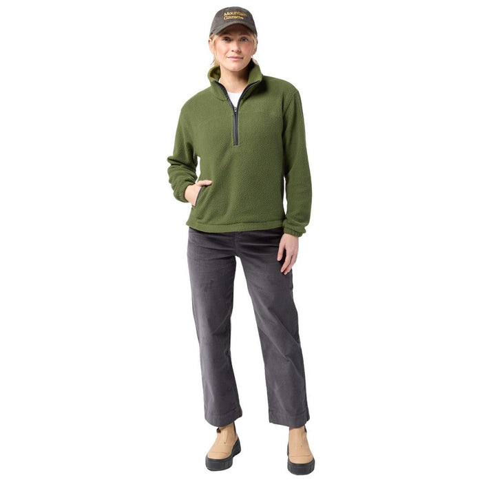 Stio Women's Rawlins Shearling Fleece Pullover Pine Forest Image 02