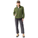 Stio Women's Rawlins Shearling Fleece Pullover Pine Forest Image 02