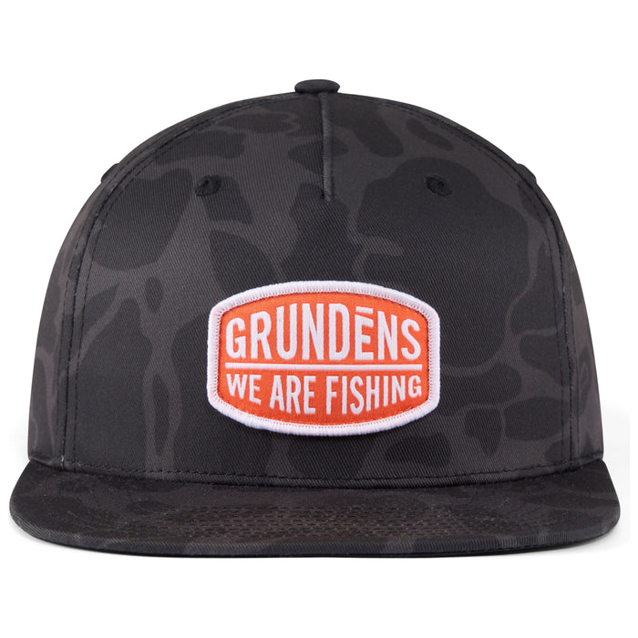 Grundens We Are Fishing Camo Trucker Admiral Black Camo Image 01