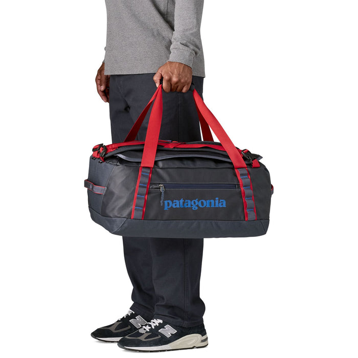Patagonia Black Hole Duffel 40L Smolder Blue with Amanita Red Image 04