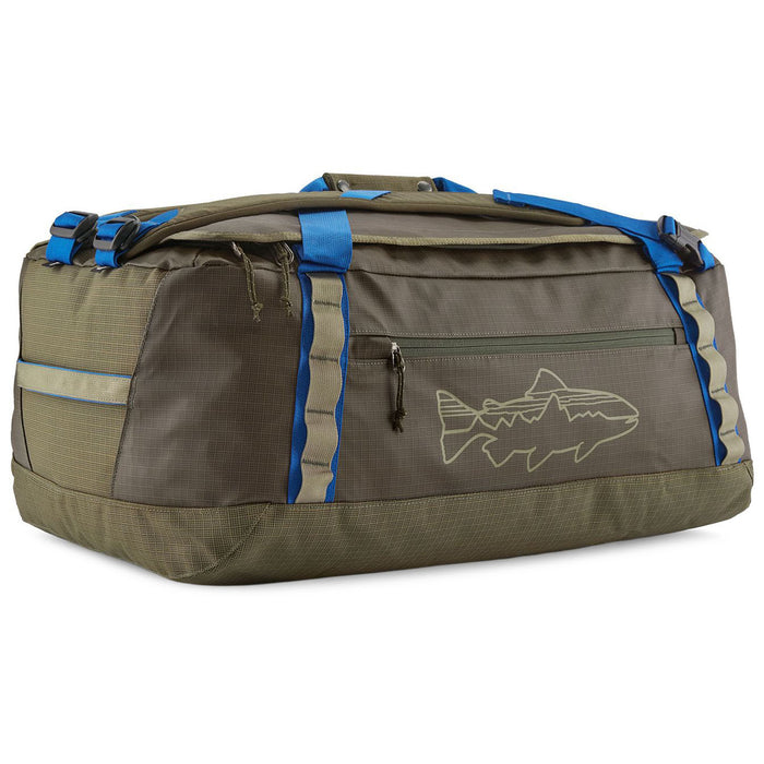 Patagonia Black Hole Duffel 55L Basin Green with Fitz Trout Image 01