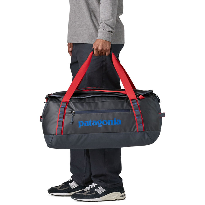 Patagonia Black Hole Duffel 55L Smolder Blue with Amanita Red Image 04