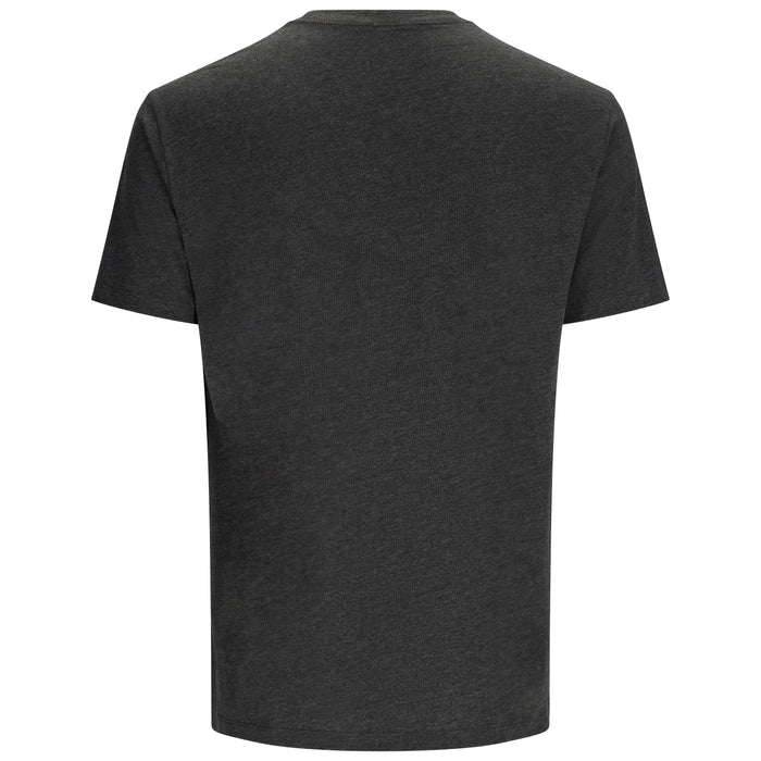 Simms Stacked Logo Bass T-Shirt Charcoal Heather Image 02