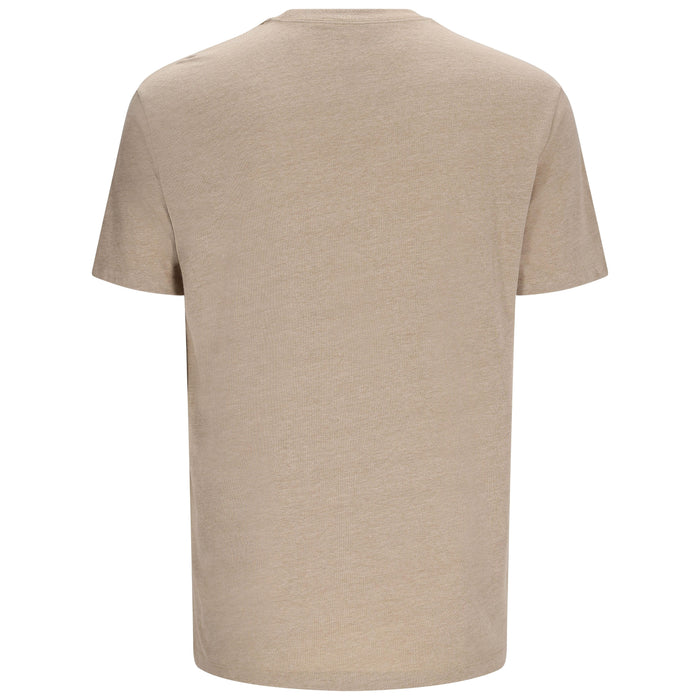 Simms Stacked Logo Bass T-Shirt Oatmeal Heather Image 02