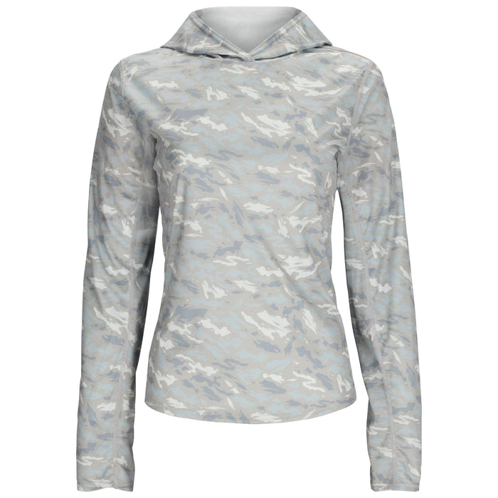 Simms Women's Challenger Solar Hoody Ghost Camo Sterling Image 01