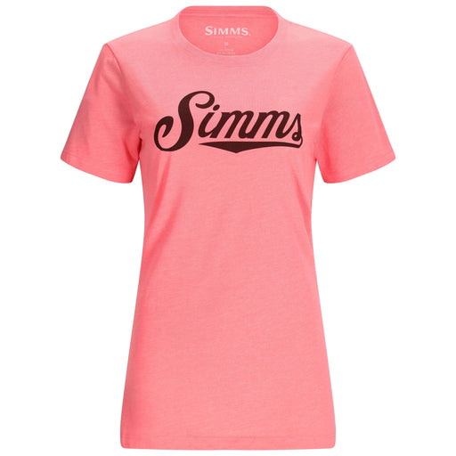Simms Women's Crew Logo T-Shirt Watermelon Heather Image 01