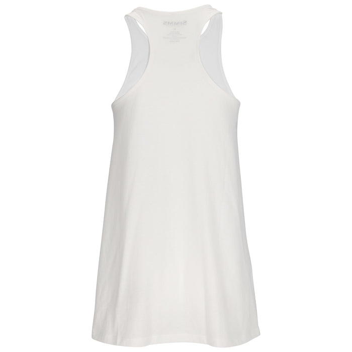 Simms Women's Trout Outline Tank White Image 02