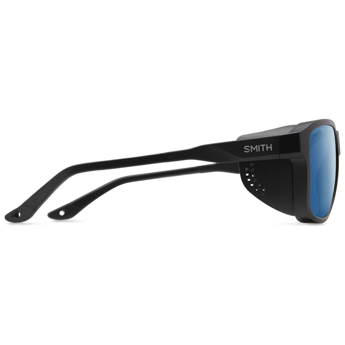 Smith Embark Sunglasses Matte Black ChromaPop Polarized Blue Mirror