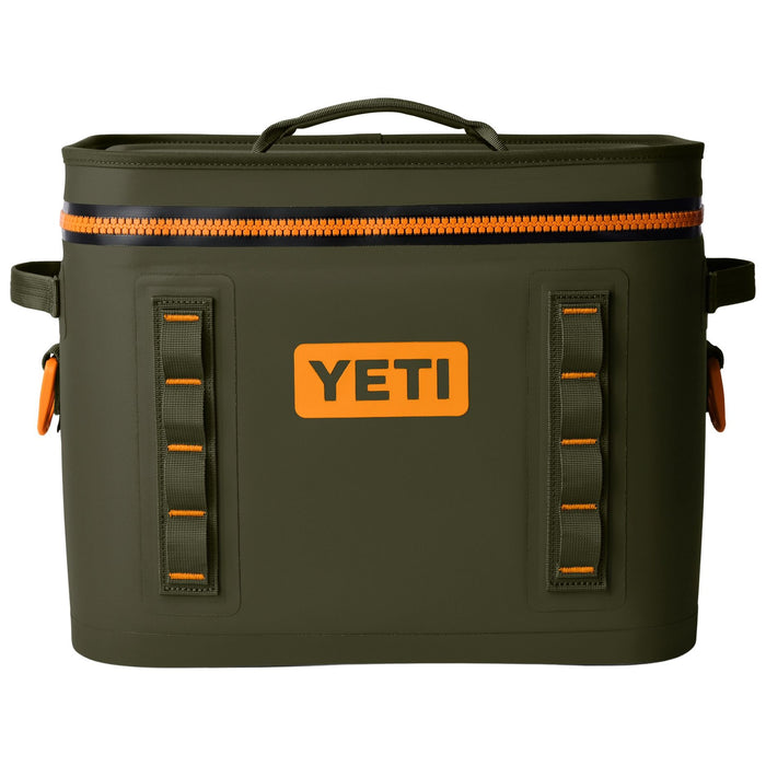 YETI Hopper Flip 18 Soft Cooler Olive / King Crab Orange Image 04