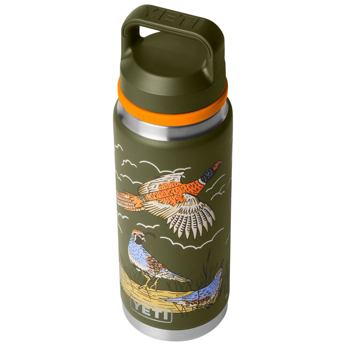 YETI Rambler 26 oz Water Bottle with Chug Cap Upland Bird Olive Image 03