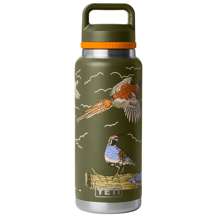 YETI Rambler 36 oz Water Bottle with Chug Cap Upland Bird Olive Image 01
