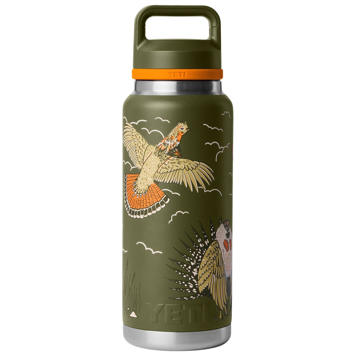 YETI Rambler 36 oz Water Bottle with Chug Cap Upland Bird Olive Image 02