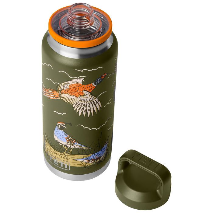 YETI Rambler 36 oz Water Bottle with Chug Cap Upland Bird Olive Image 04