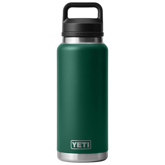 YETI Rambler 36oz Bottle With Chug Cap Black Forest Green Image 01