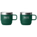 YETI Rambler 6 oz Stackable Mugs 2 Pack Black Forest Green Image 01