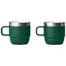 YETI Rambler 6 oz Stackable Mugs 2 Pack Black Forest Green Image 02