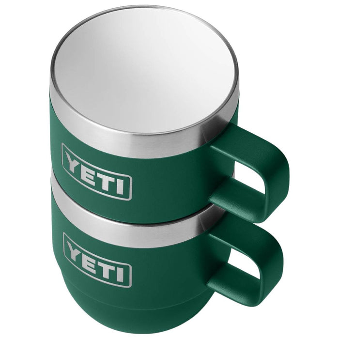 YETI Rambler 6 oz Stackable Mugs 2 Pack Black Forest Green Image 04