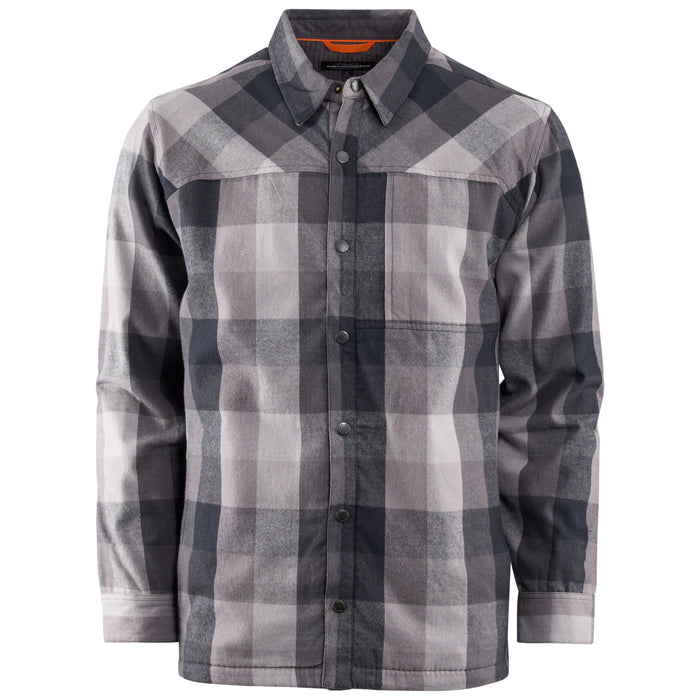 Grundens Men's Bankside Lined Shacket Anchor Plaid Image 01