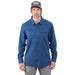Grundens Men's Dispatch Flannel Shirt Blue Abyss Image 03