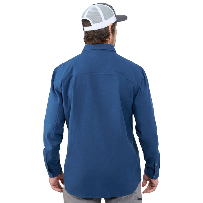 Grundens Men's Dispatch Flannel Shirt Blue Abyss Image 05