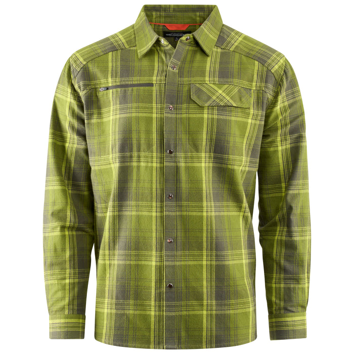 Grundens Men's Dispatch Flannel Shirt Cedar Plaid Image 01